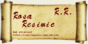 Rosa Resimić vizit kartica